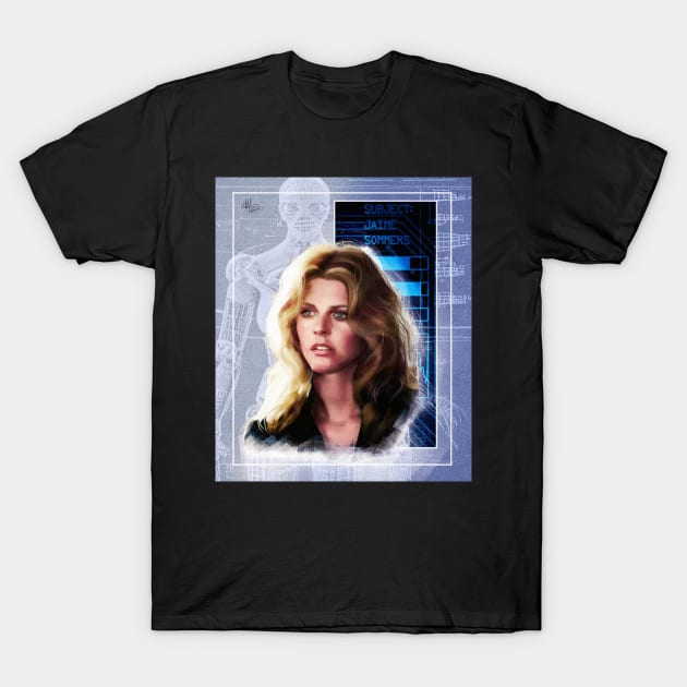 Lindsay Wagner, the Bionic Woman T-Shirt by micheleamadesi